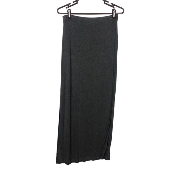 Romeo & Juliet Gray Long Maxi Skirt Side Slits Women's Size Medium - Picture 2 of 5